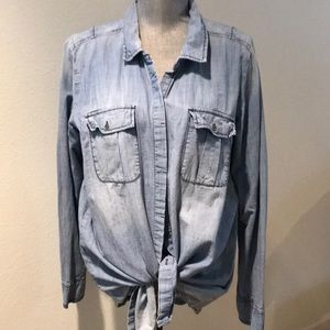 Calvin Klein oversized denim button-down